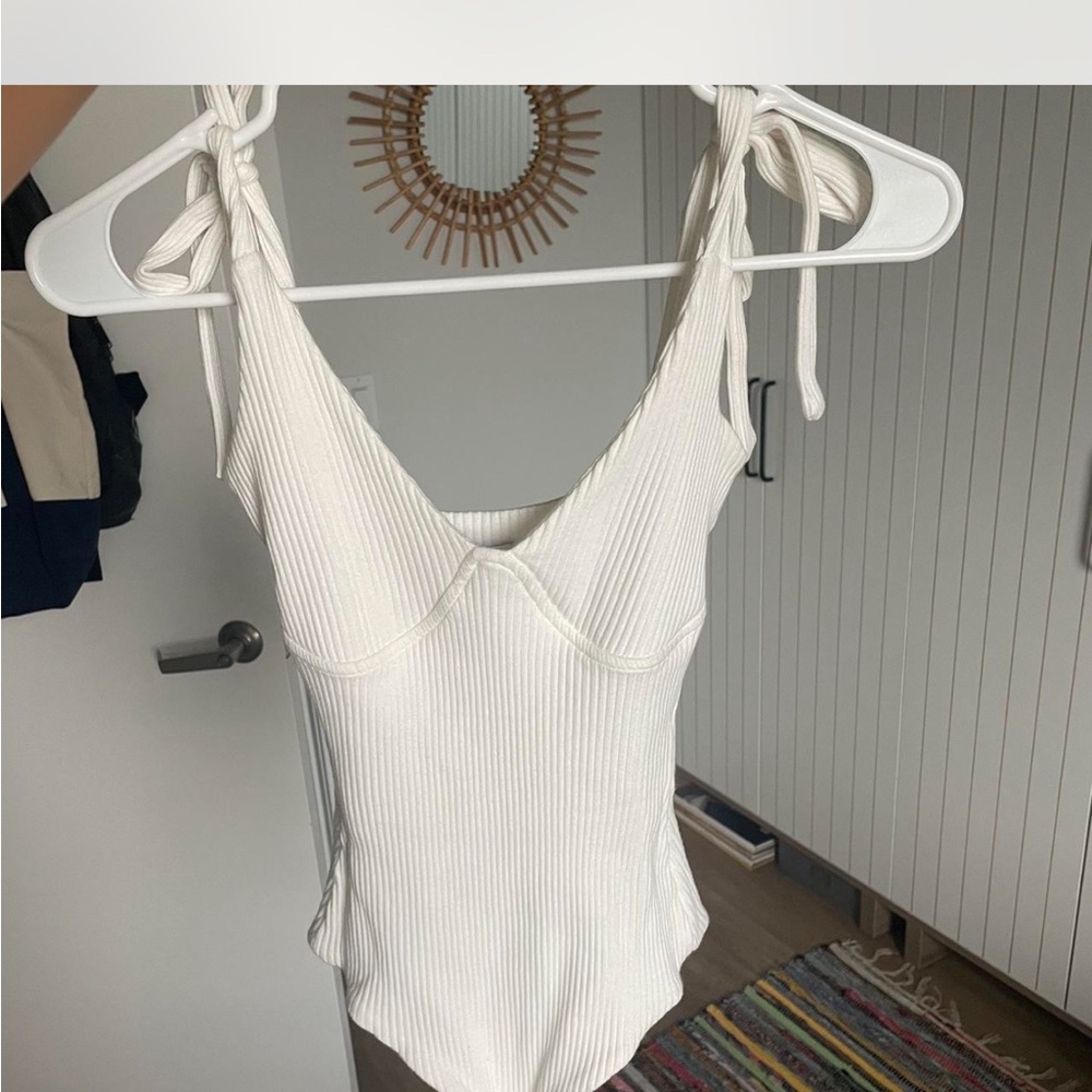 Princess Polly white ribbed bodysuit